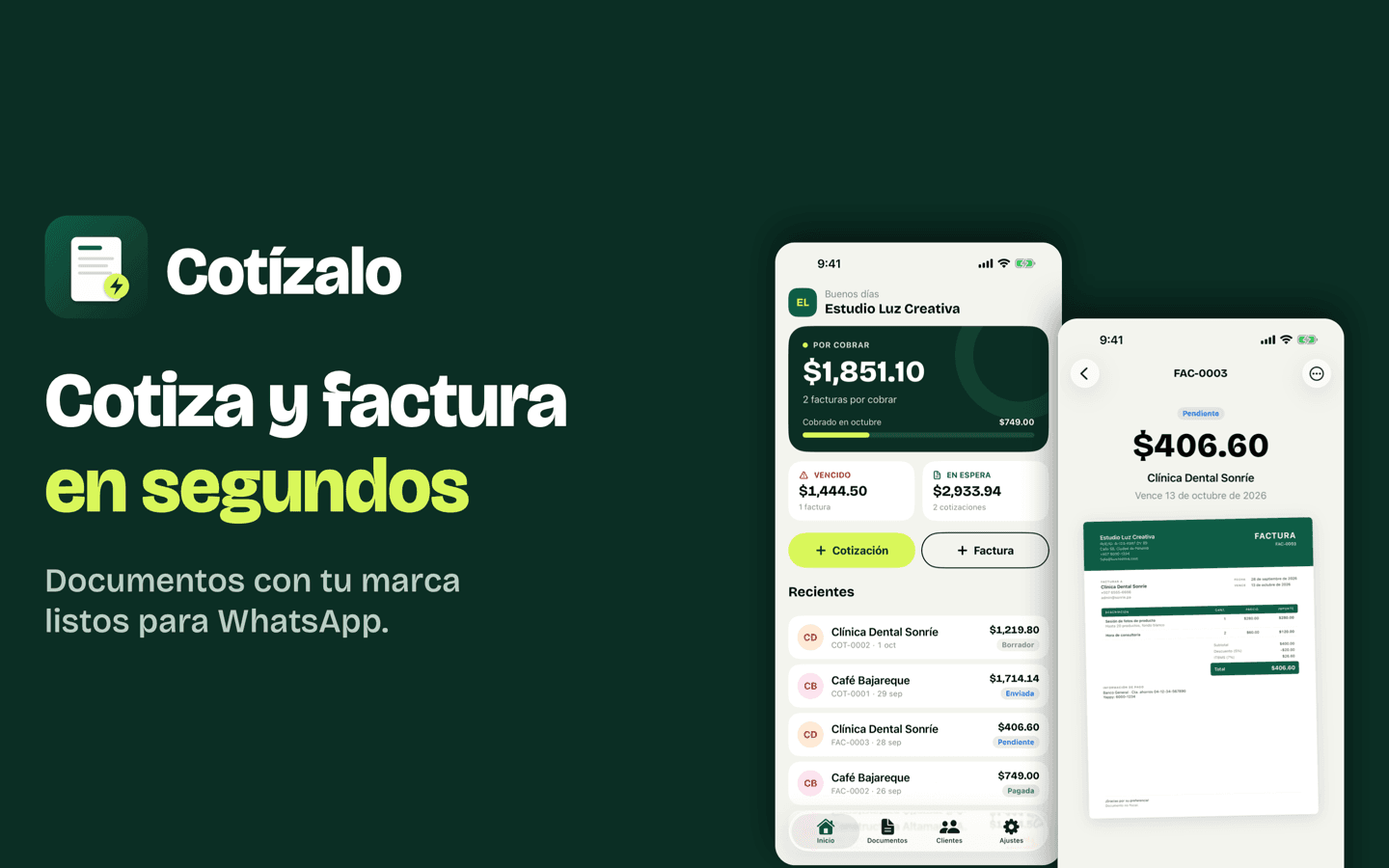 Captura de Cotízalo