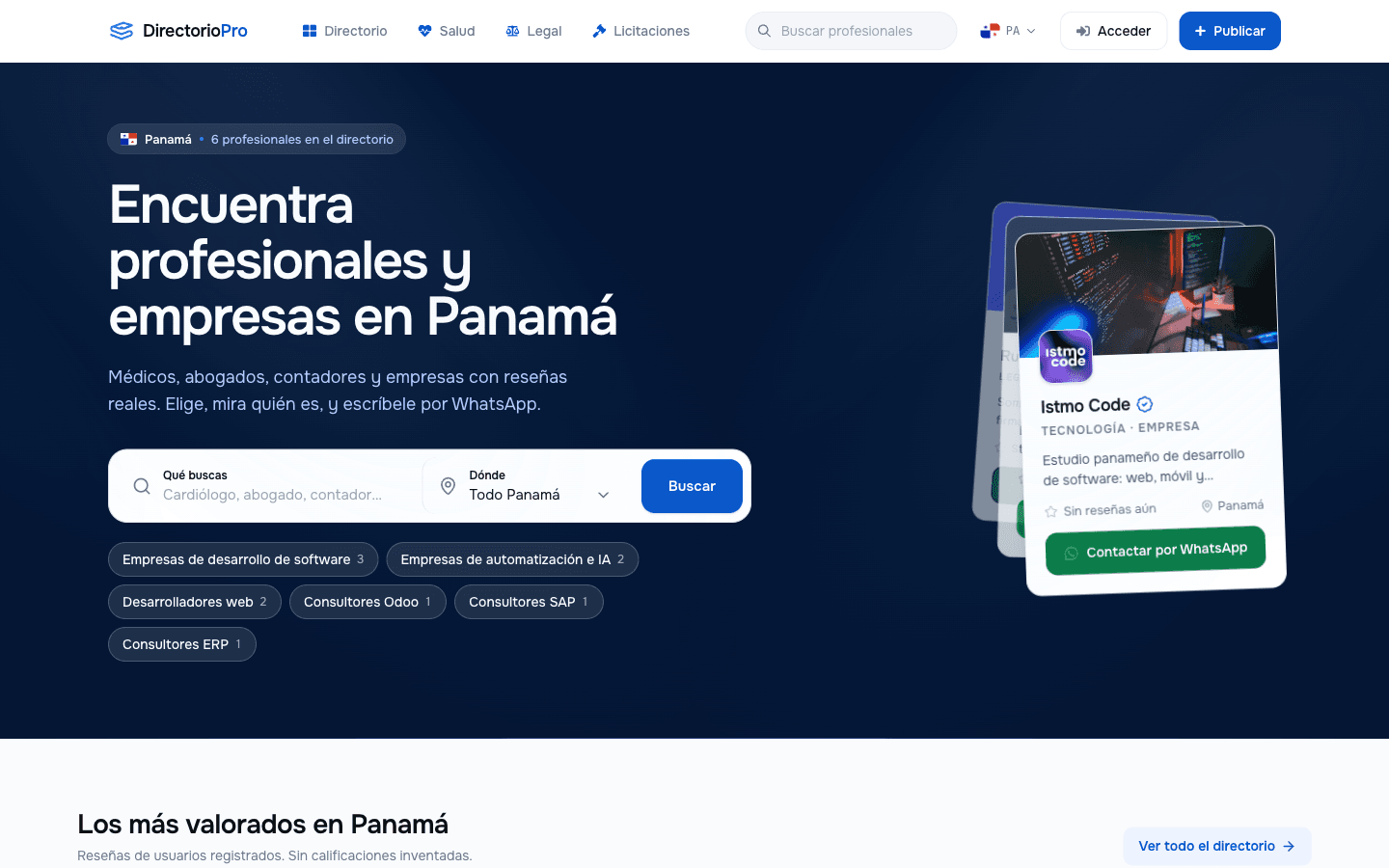 Captura de DirectorioPro